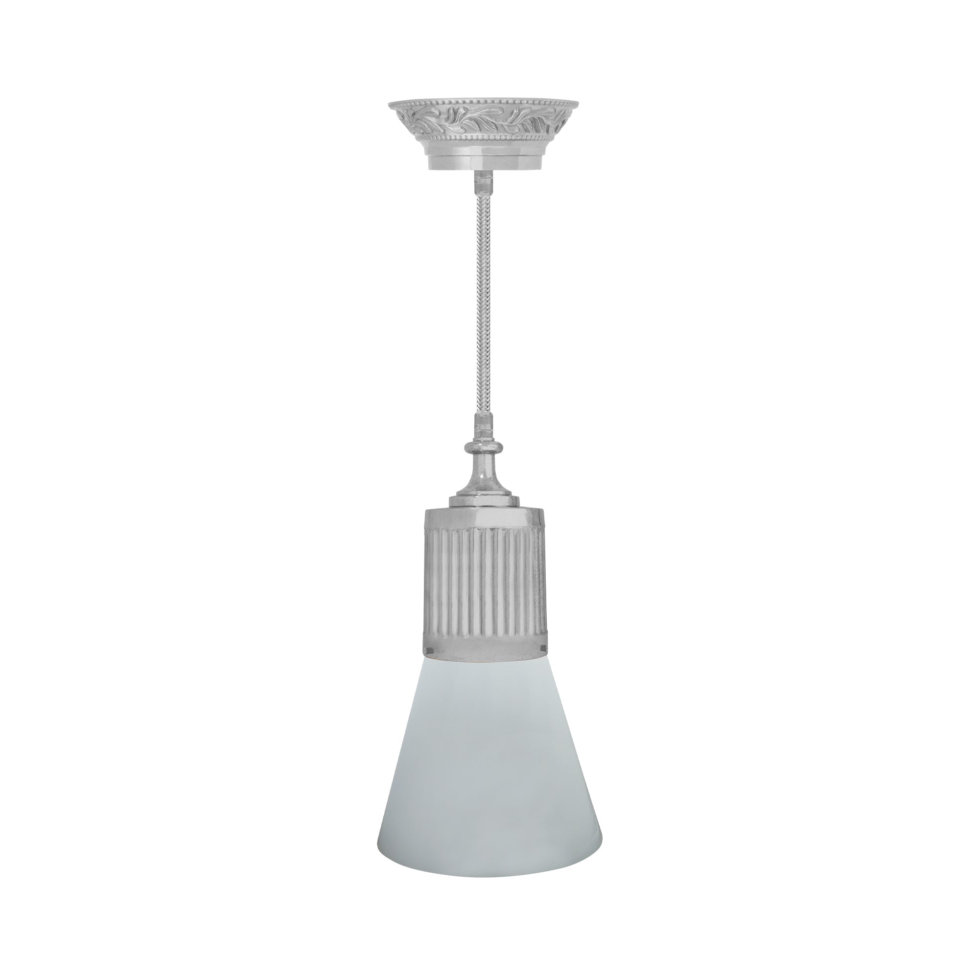 FD1110SCB Плафониера Vienna Glass & Pipe, E27, 230V 40W, Ø155 мм, H490 мм, silver, Fede_small