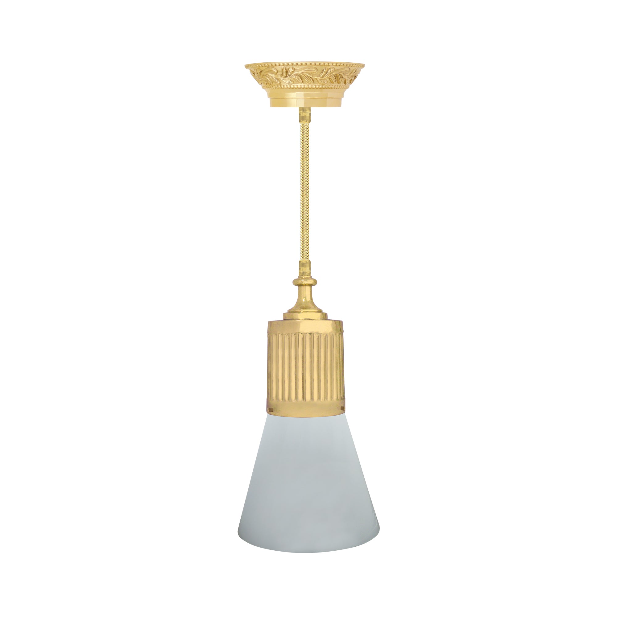 FD1110SOB Плафониера Vienna Glass & Pipe, E27, 230V 40W, Ø155 мм, H490 мм, bright gold, Fede