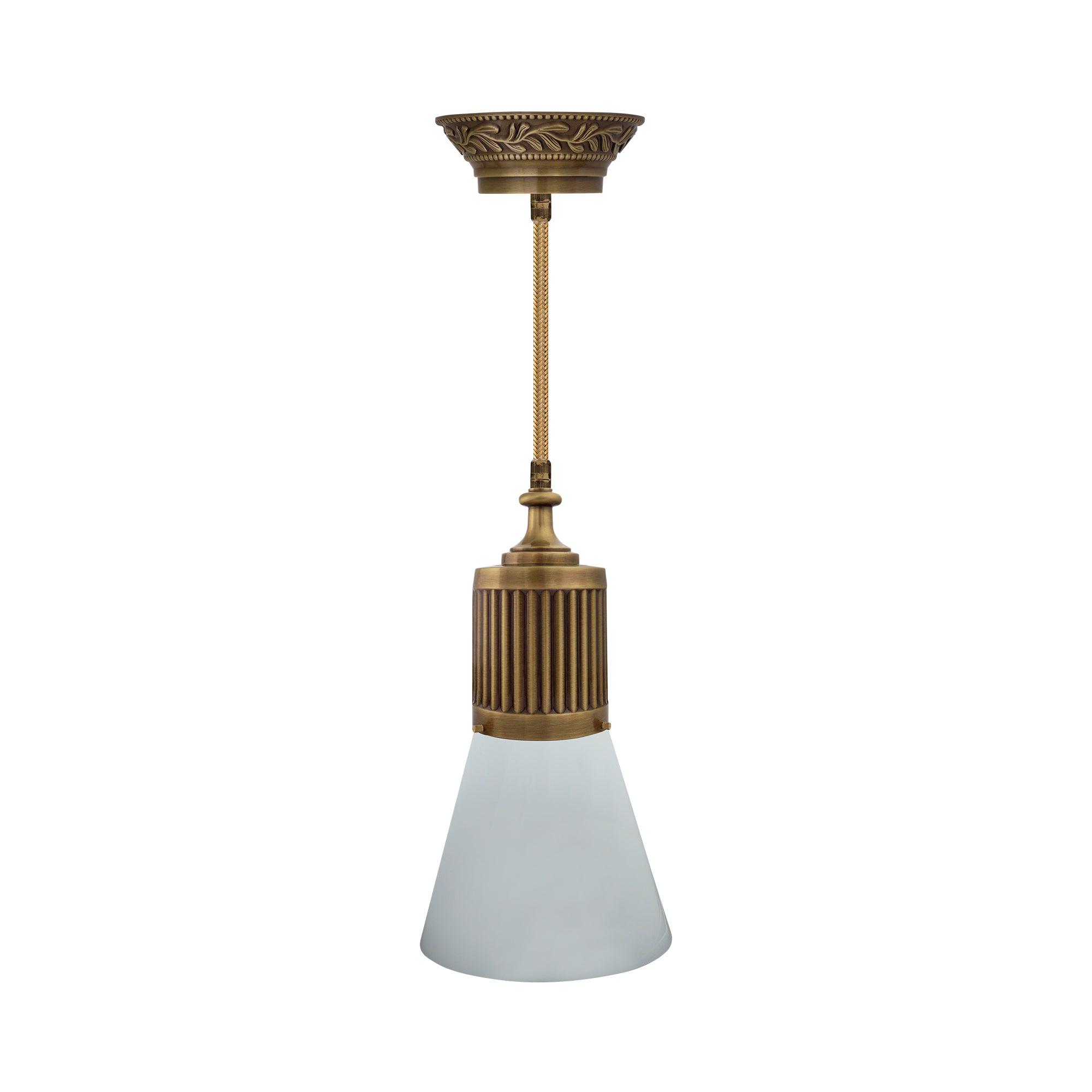 FD1110SPB Плафониера Vienna Glass & Pipe, E27, 230V 40W, Ø155 мм, H490 мм, patina gold, Fede_small