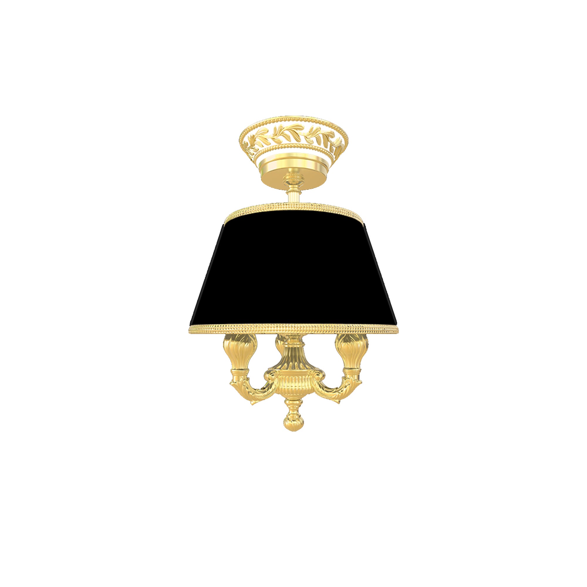 FD1120COP PORTOFINO ОСВЕТИТЕЛНО ТЯЛО ЗА ТАВАН С АБАЖУР GOLD WHITE PATINA