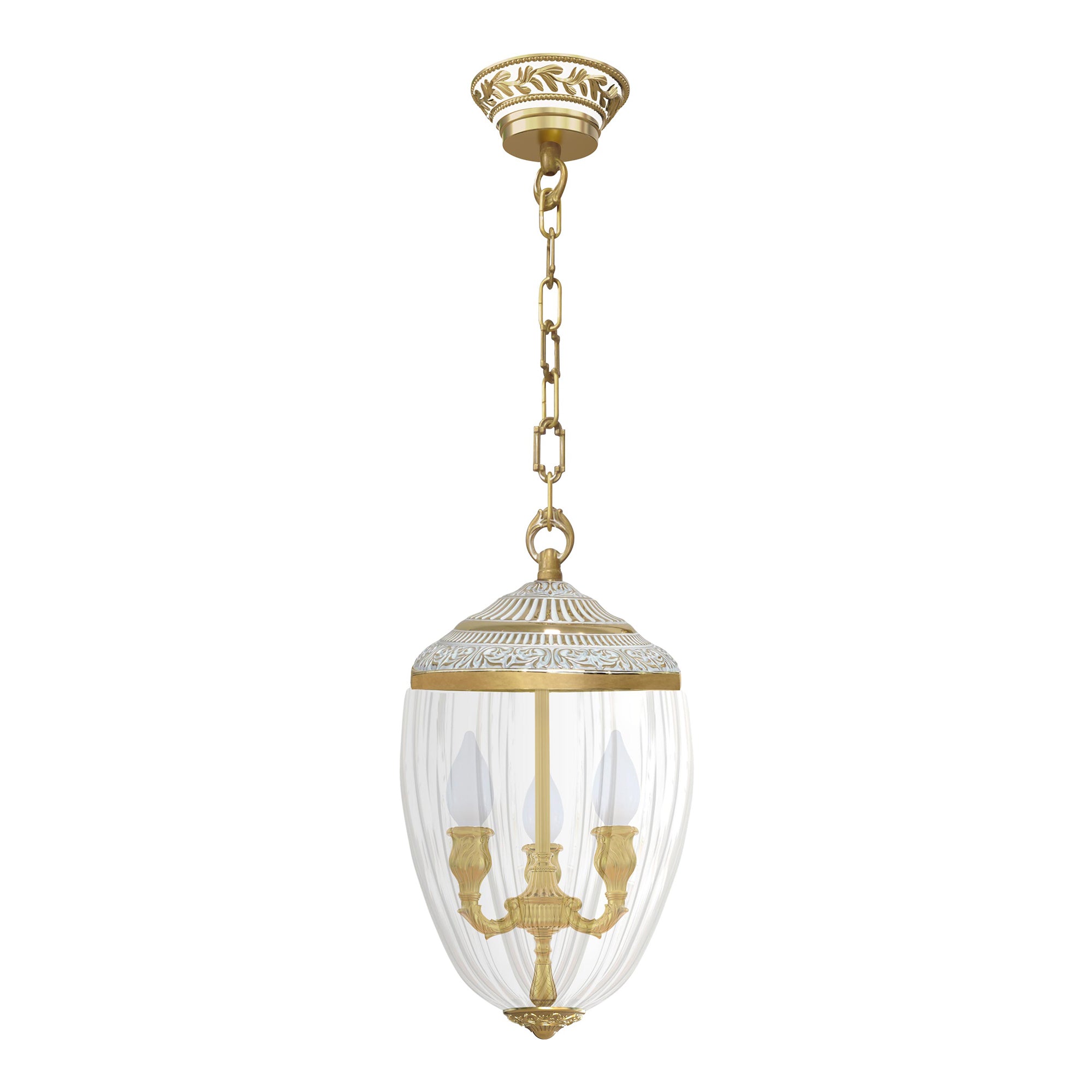 FD1136COP Полилей Emporio, 3xE14, 230V 28W, Ø200 мм, H640 мм, white & gold, Fede_small