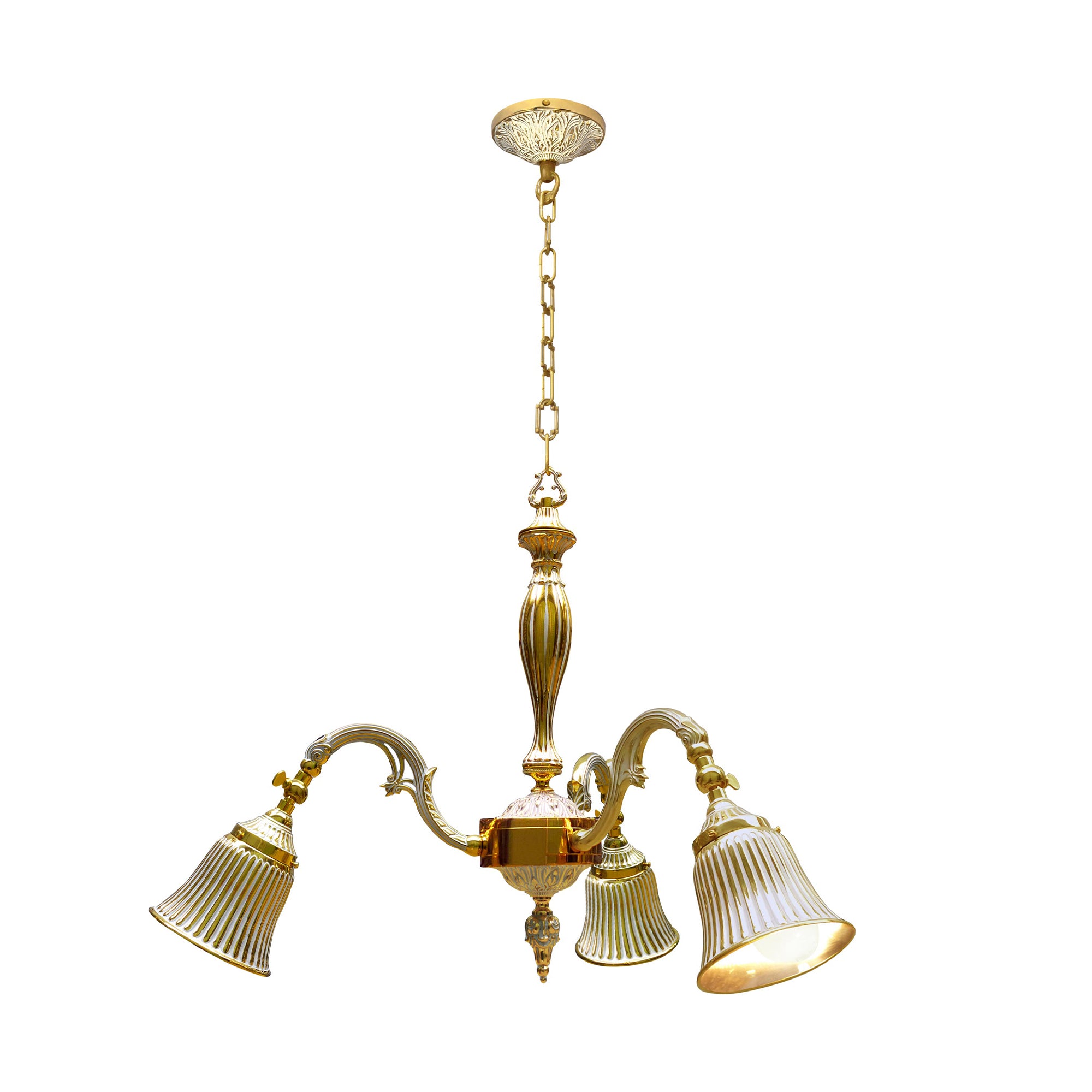 FD1159COP Полилей Milazzo I, 3xE27, 230V, max. 60W, Ø687 мм, H932 мм, white & gold, Fede_small