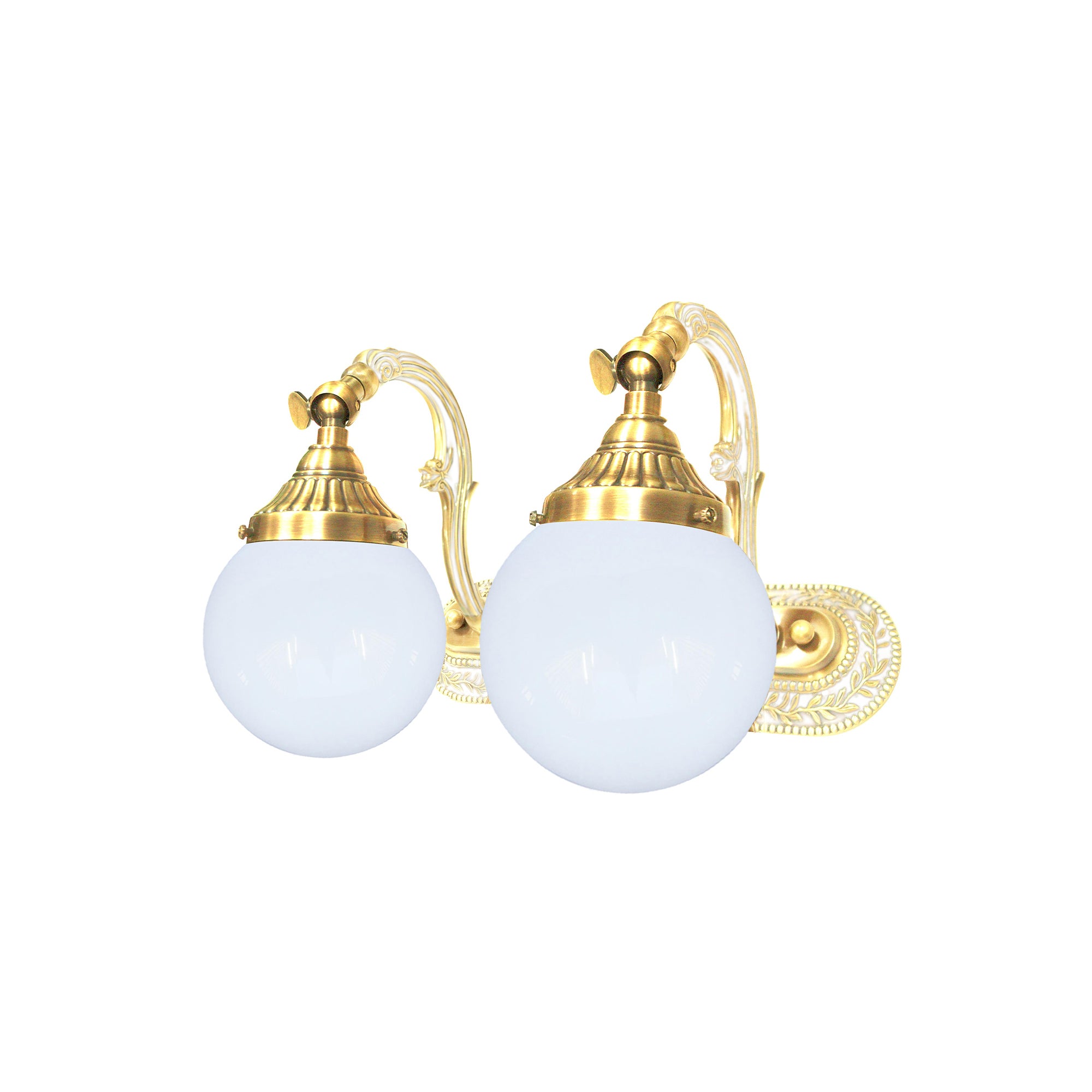 FD1162SOP Аплик San Marino I Glass, 2xE27, E27 230V max. 60W, L295 мм, H230 мм, white & gold, Fede_small