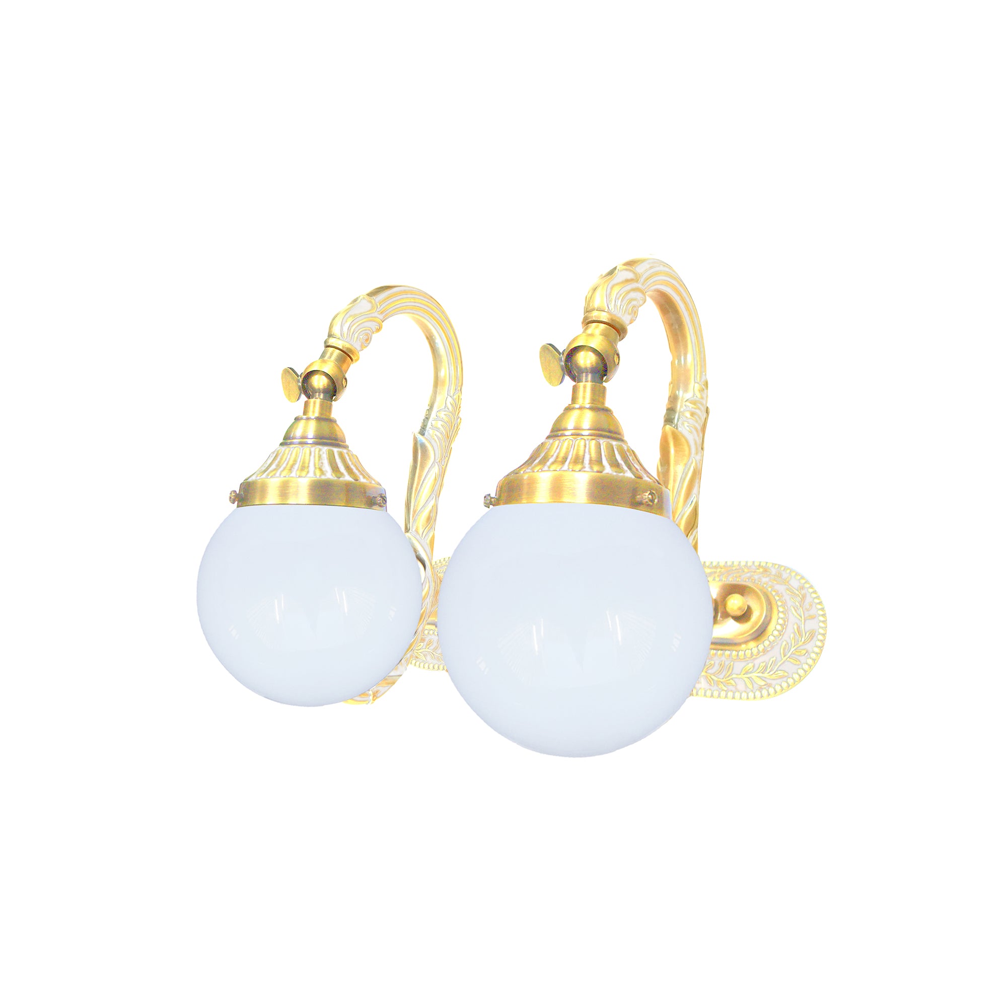 FD1186SOP Аплик San Marino II Glass, 2xE27, E27 230V max. 60W, L295 мм, H270 мм, white & gold, Fede