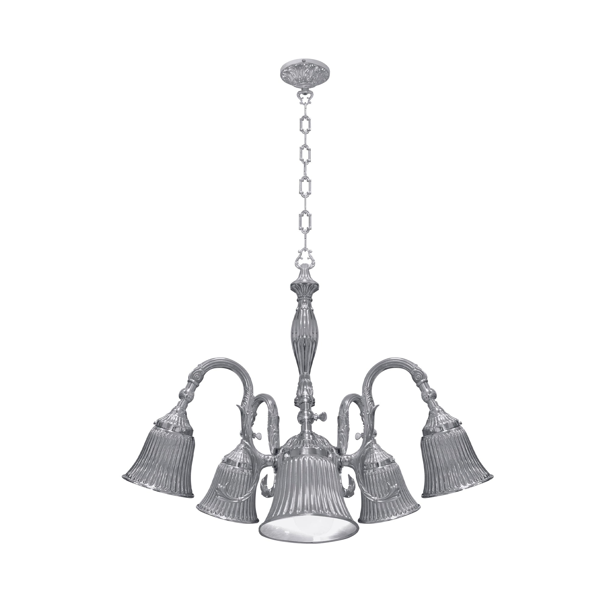 FD1190CCB Полилей Milazzo IV, 5xE27, 230V max. 60W, Ø687 мм, H932 мм, silver, Fede