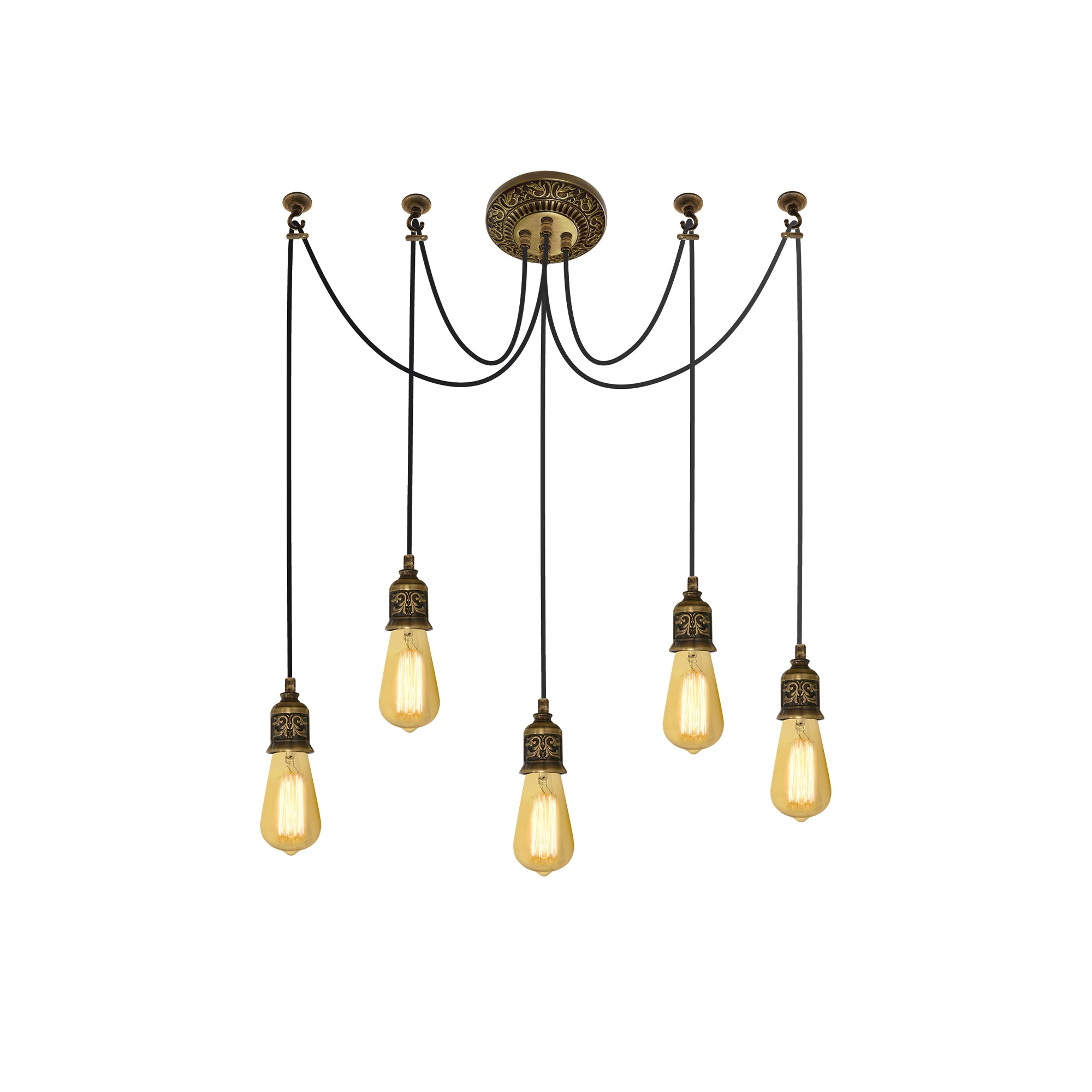 FD1194SPB Полилей Genova I, 5xE27, 230V 40W, Ø120 мм, H1500 мм, patina gold, Fede_small