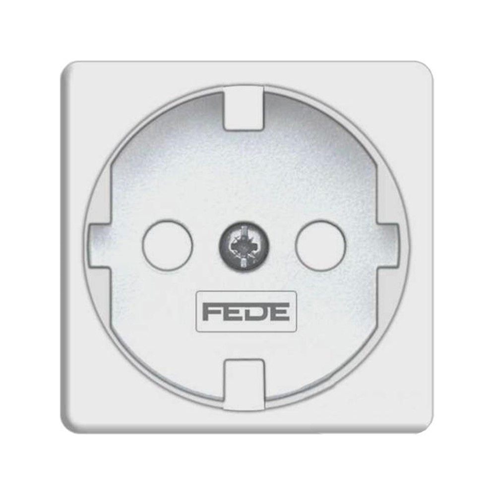 FD16723 Лицев панел за контакт 2P+E, Shuko (за FD16823), цвят White, Fede