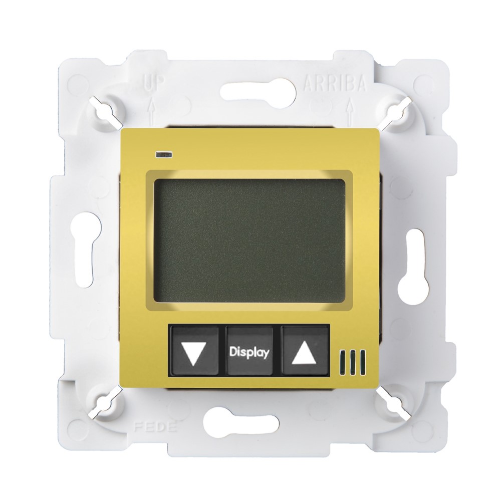 FD18000OB-M Термостат за подово отопление, месинг, цвят Black + Bright Gold, Fede_small