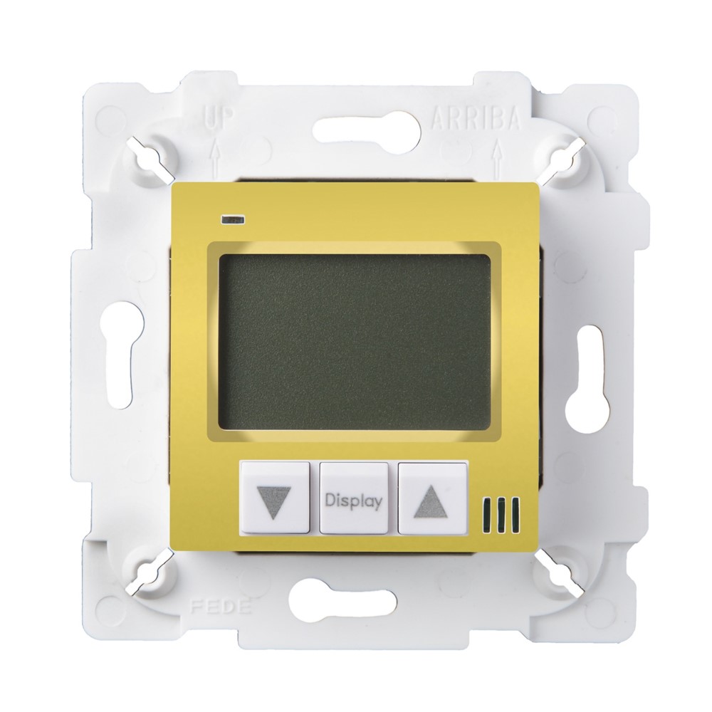 FD18001OB Термостат за подово отопление Marco, месинг, цвят White + Bright Gold, Fede