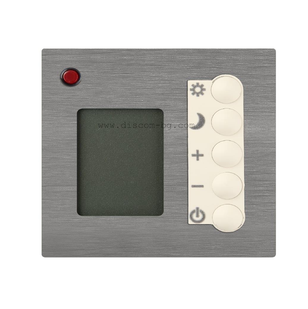 FD18004BG Мултифункционален термостат SoHo, месинг, цвят Brushed Graphite + White, Fede_small
