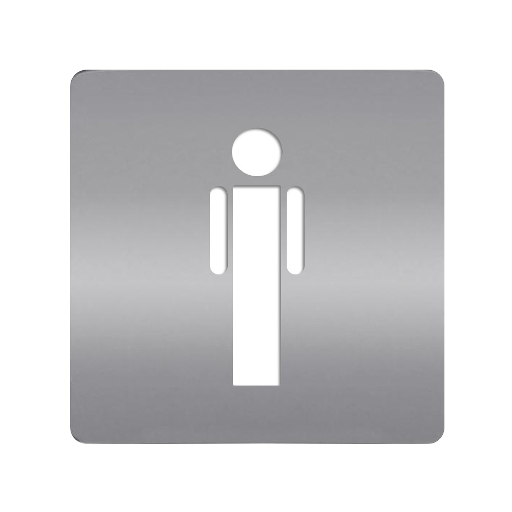 FD28620-A Етикет Man за димер с LED индикатор, цвят Aluminium, Fede_small