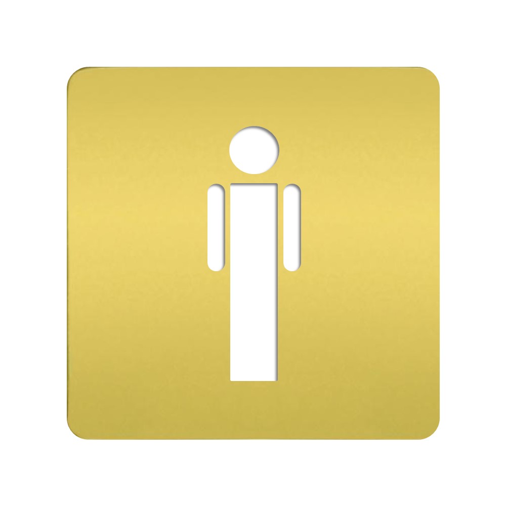 FD28620-G Етикет Man за димер с LED индикатор, цвят Gold, Fede_small