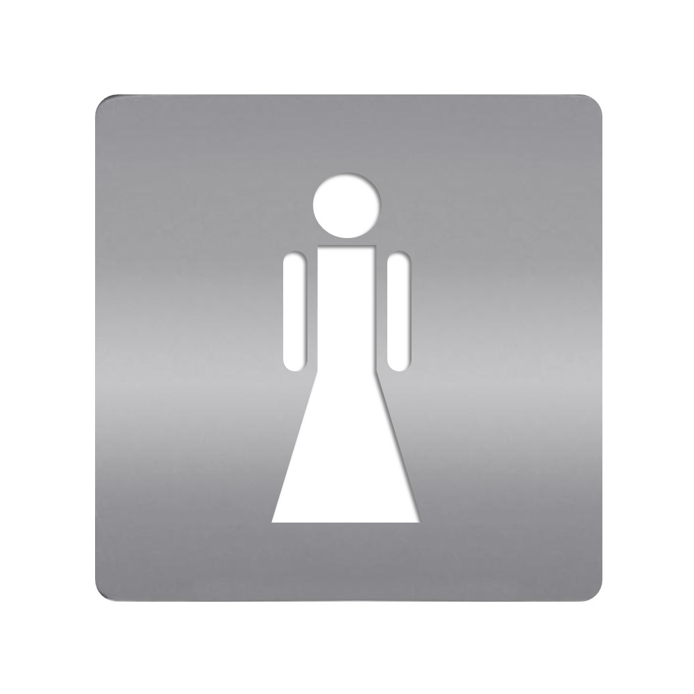 FD28621-A Етикет Woman за димер с LED индикатор, цвят Aluminium, Fede_small