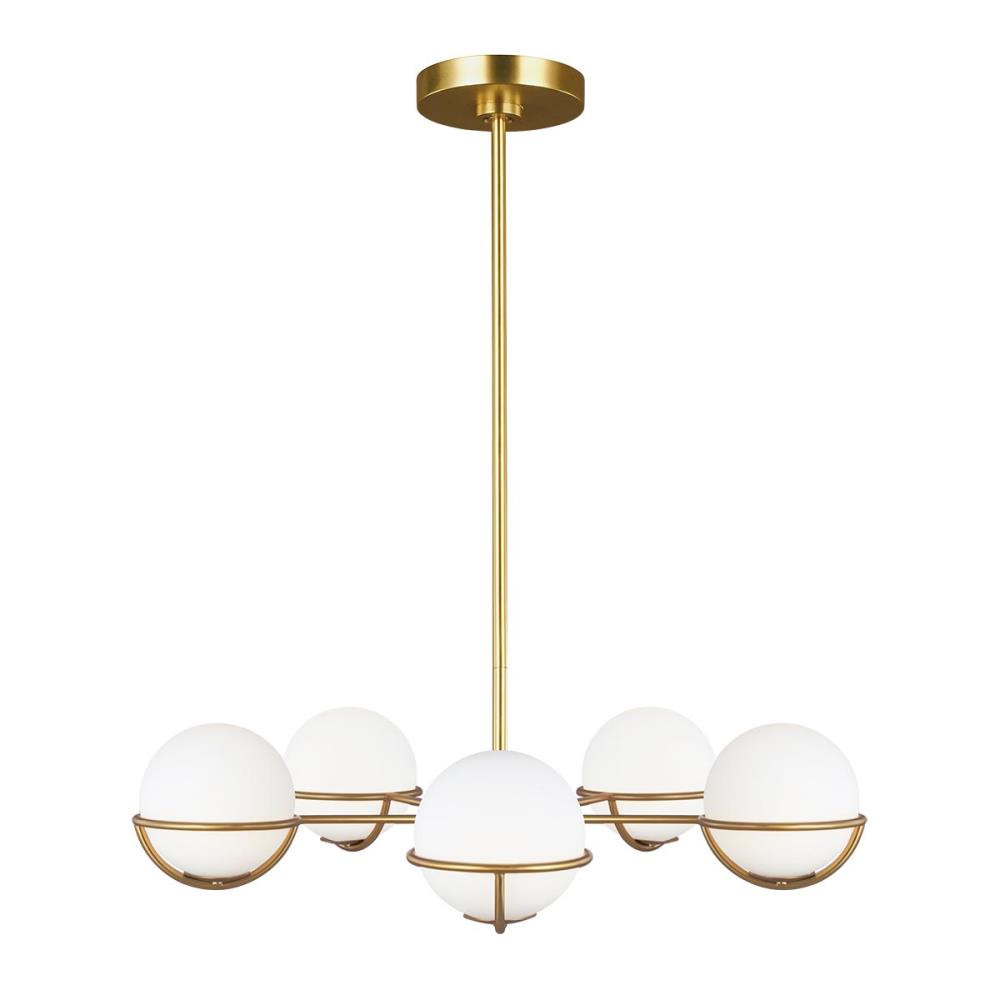 FE-APOLLO5-BB - Chandelier – Burnished Brass - Полилей, Elstead Lighting_small