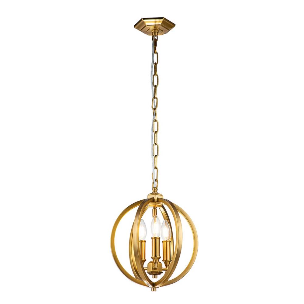 FE-CORINNE-3P-S-BB - Corinne 3 Light Small Pendant – Burnished Brass - Полилей, Elstead Lighting_small