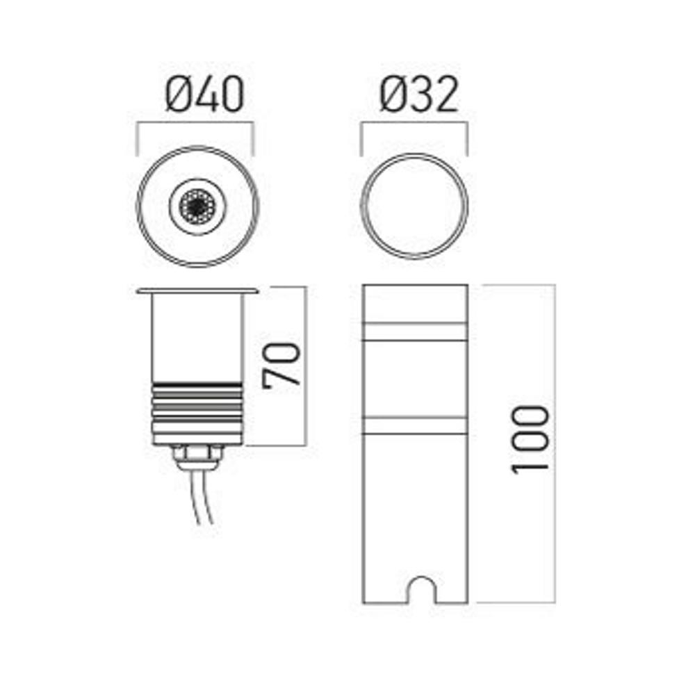 GD01RGB40 XGROUND RGB Спот 1x3W 12V DC RGB fi.40 mm IP67 40° SS Arelux_small