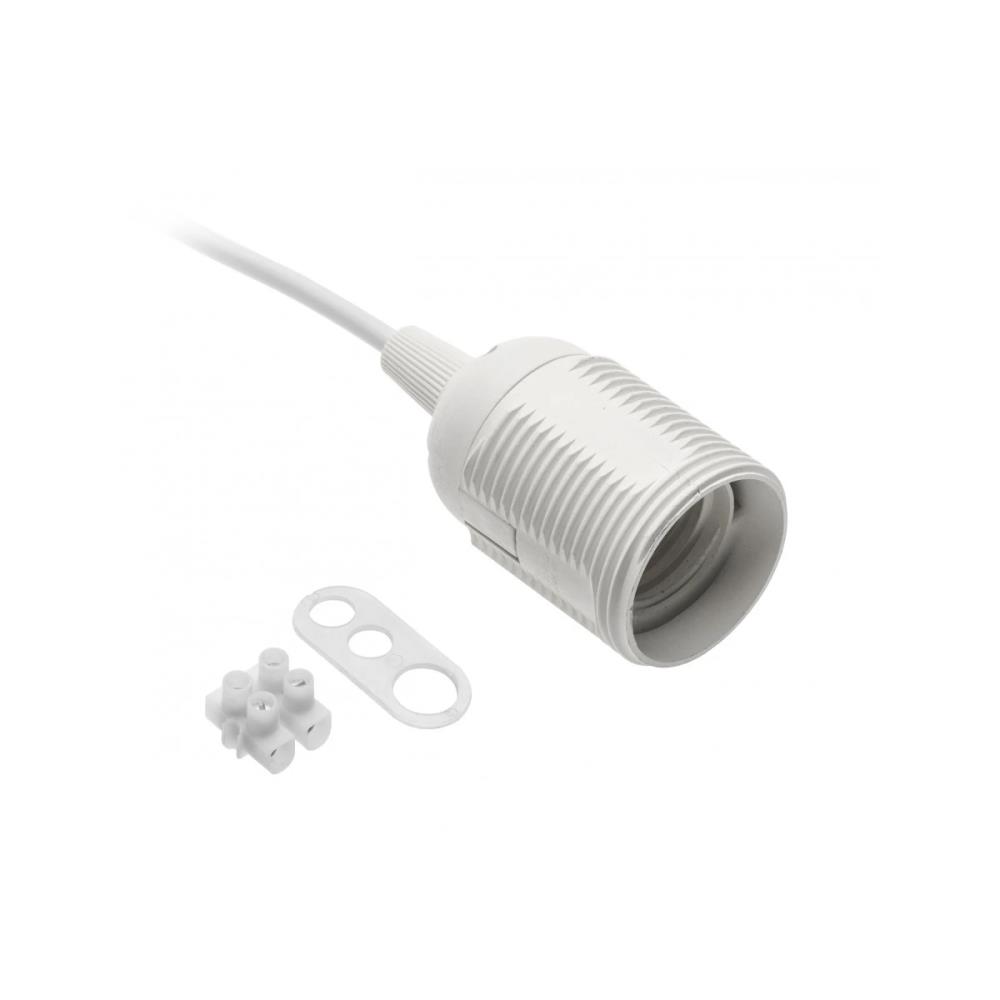 GZ-E27000-00  Висяща фасунга Е27 с кабел (L=160mm, 2x0,75mm²), max.60W, бял GTV_small