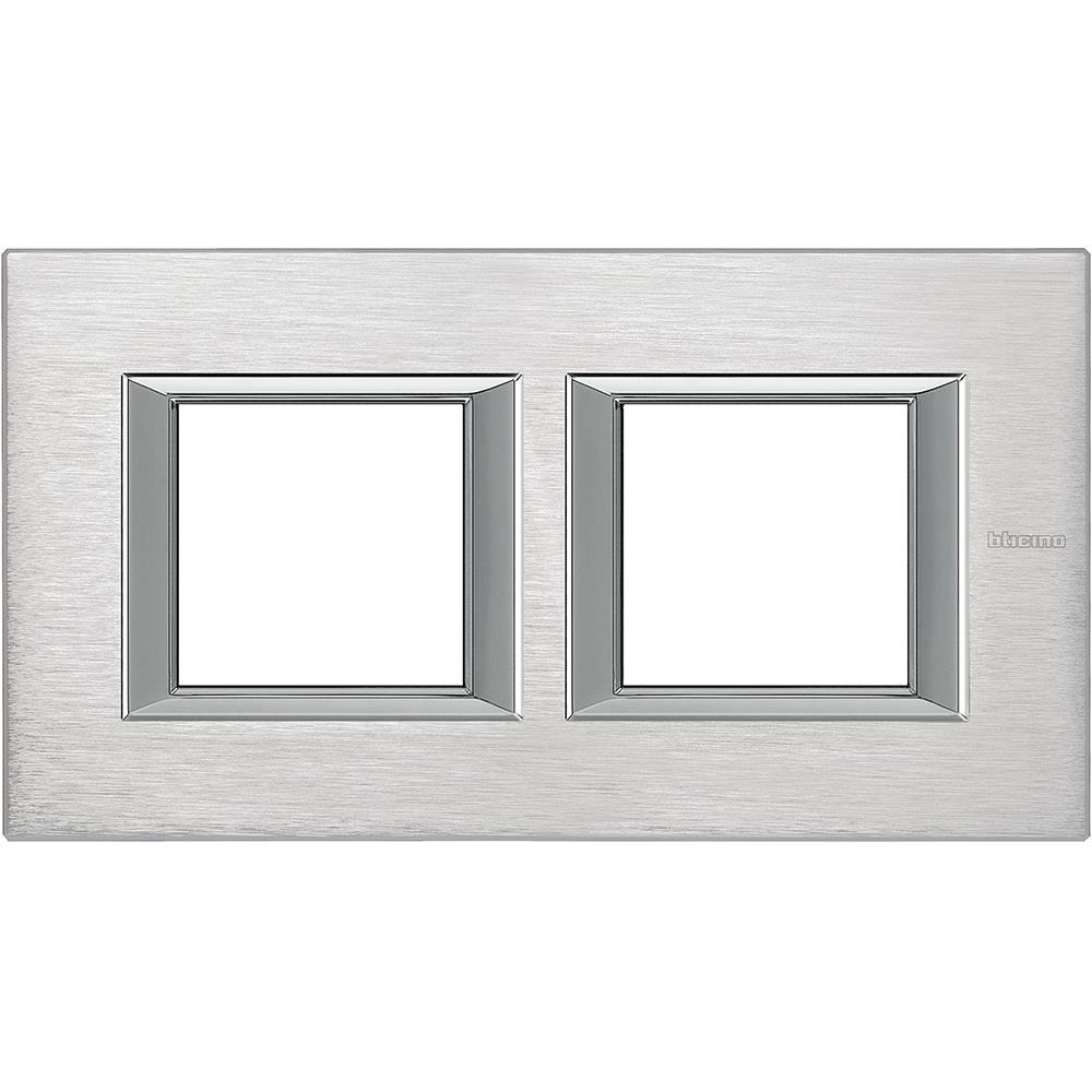HA4802M2HCR Рамка 2x2M 71mm Axolute Rectangular chrome Bticino