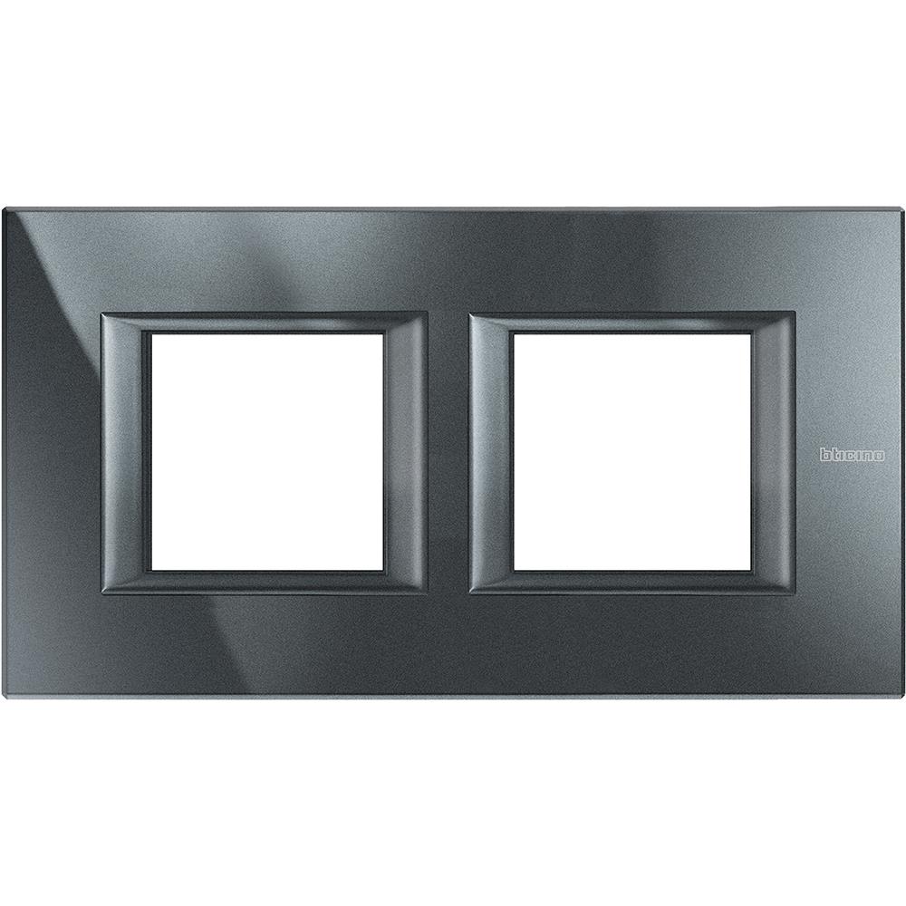 HA4802M2HHS Рамка 2x2M 71mm Axolute Rectangular anthracite Bticino