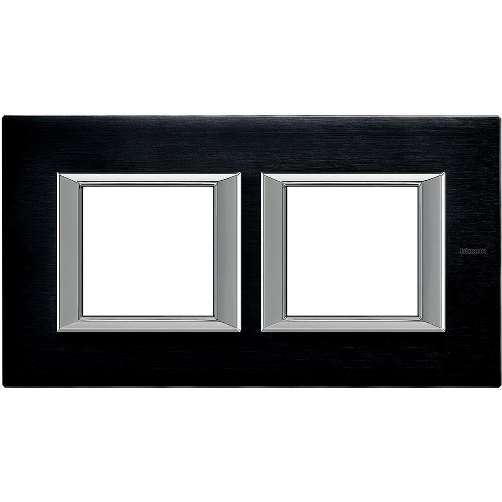 HA4802M2HXS Рамка 2x2M 71mm Axolute Rectangular Brushed anthracite Bticino