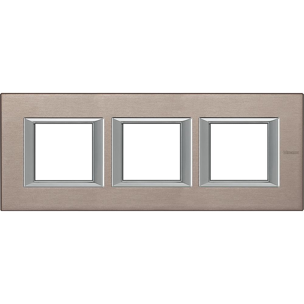 HA4802M3HNX Рамка 3x2M 71mm Axolute Rectangular titanium Bticino