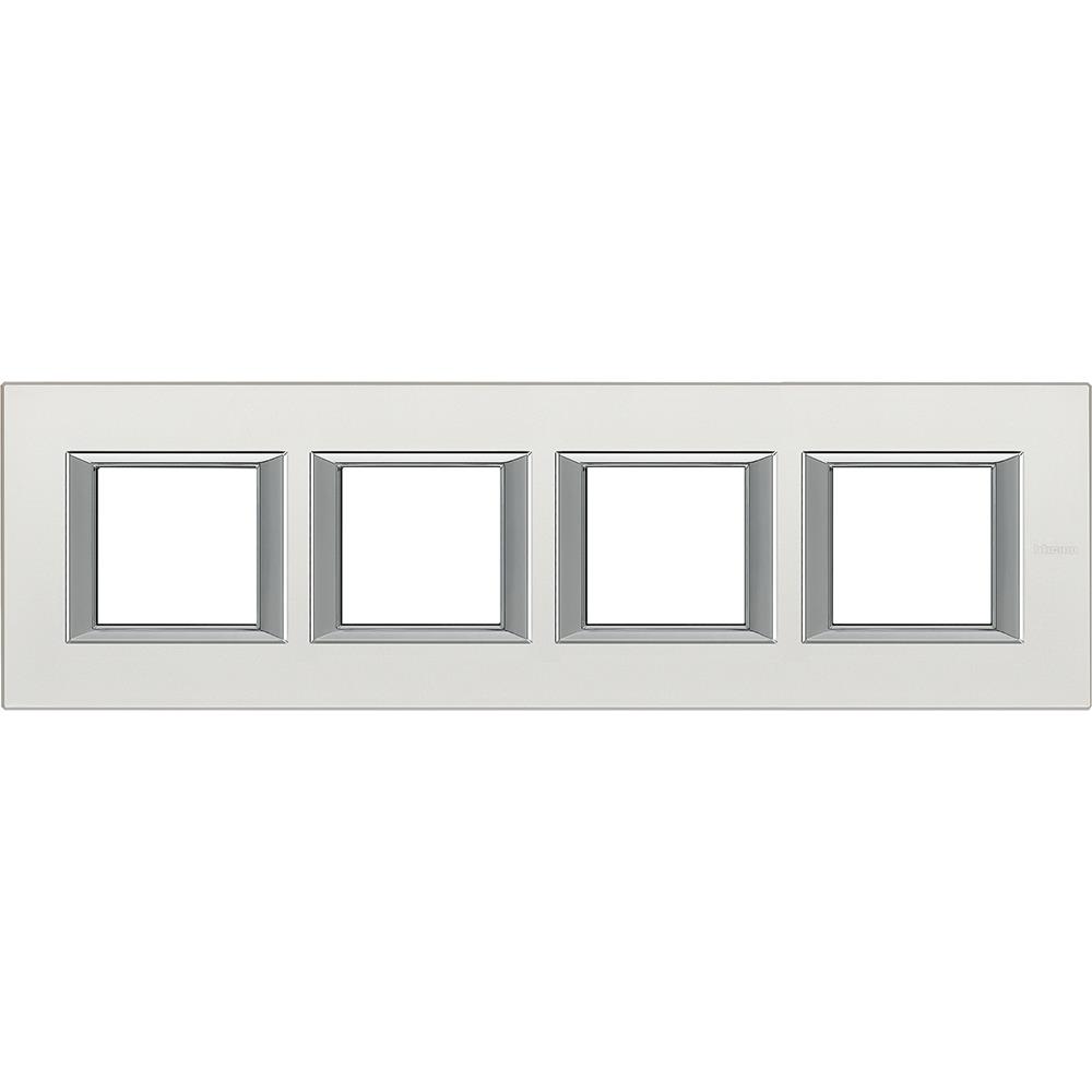 HA4802M4HSAN Рамка 4x2M 71mm Axolute Rectangular silver Bticino