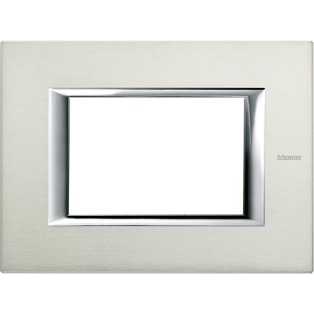 HA4803XC Рамка 3M Axolute Rectangular aluminium brushed Bticino