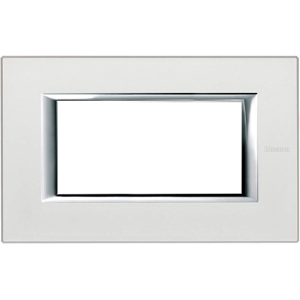 HA4804SAN Рамка 4M Axolute Rectangular silver Bticino