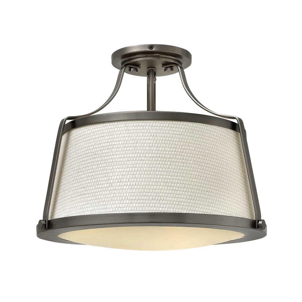 HK-CHARLOTTE-SF-AN - Light Semi-Flush – Antique Nickel - Осветително тяло, Elstead Lighting_small