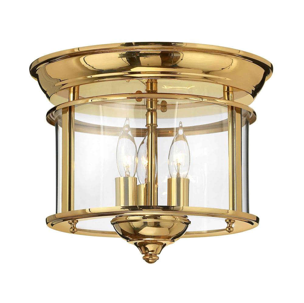 HK-GENTRY-F-PB - Light Flush Mount – Polished Brass - Плафониера, Elstead Lighting_small