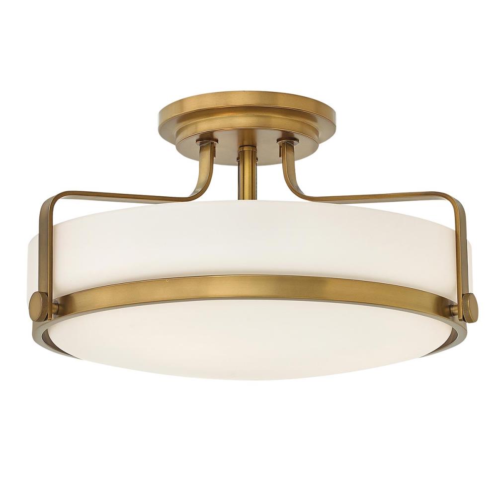 HK-HARPER-SFM-HB - Light Medium Semi Flush – Heritage Brass - Осветително тяло, Elstead Lighting_small