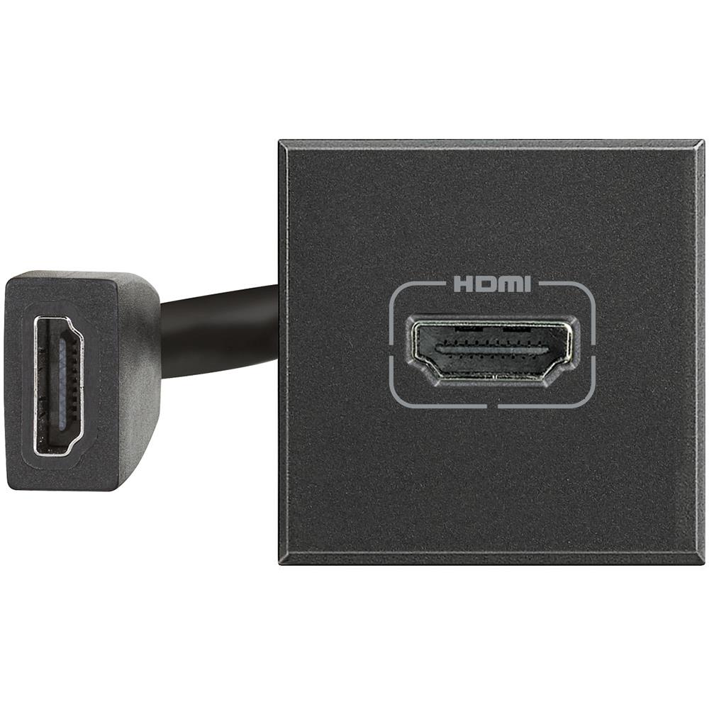 HS4284 HDMI розетка Антрацит 2M Bticino Axolute