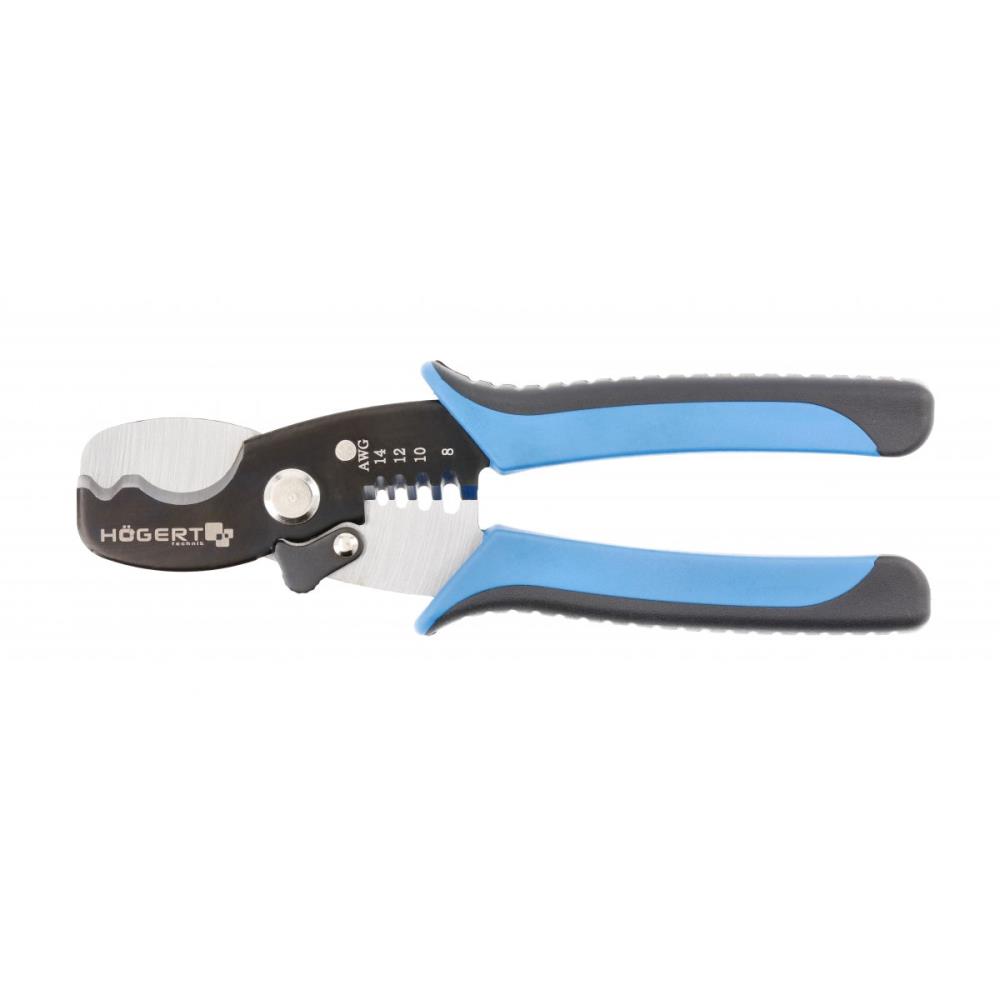 HT1P045 Комбинирани клещи за рязане и оголване на кабели, 185 мм, Hogert