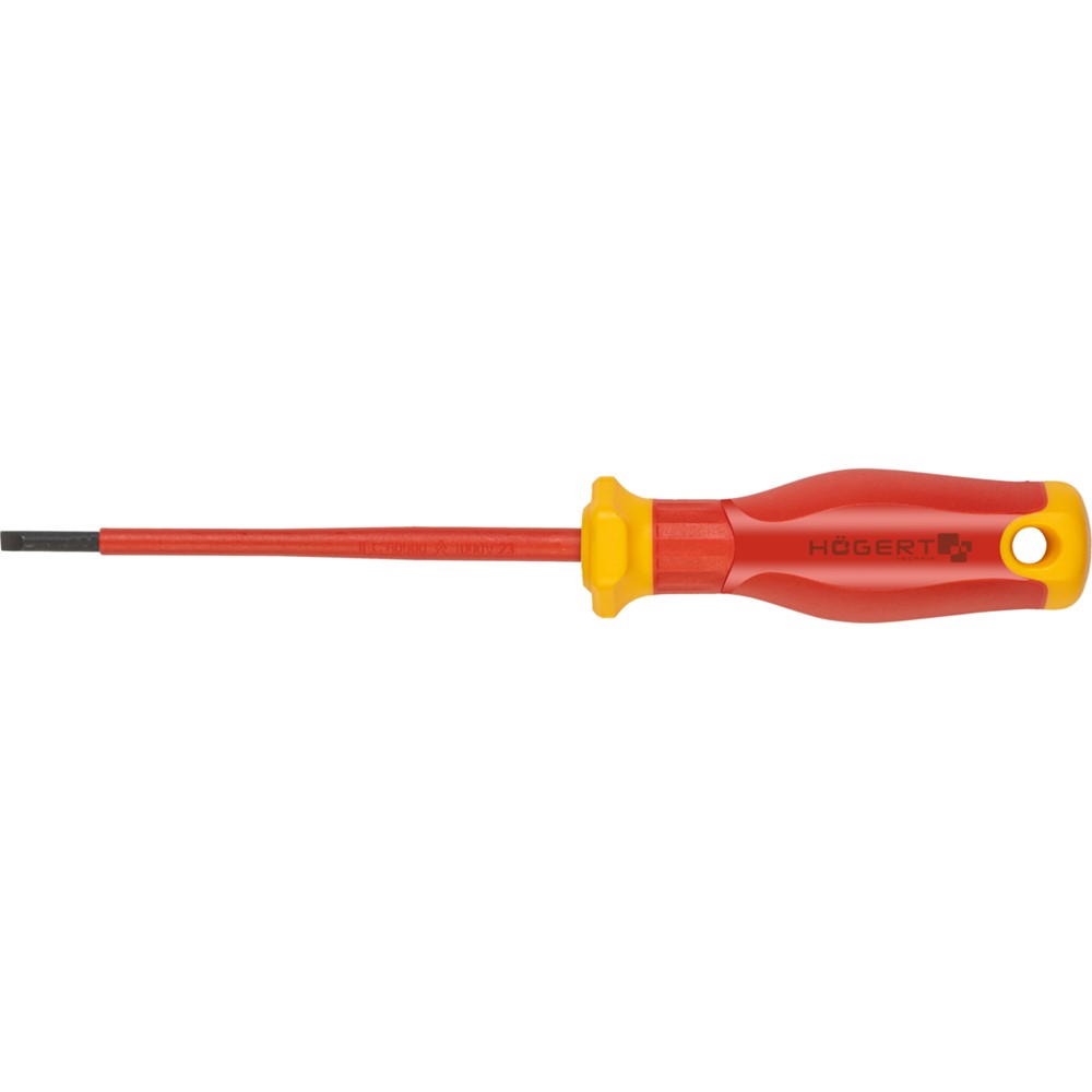 HT1S961-1 Изолирана права отвертка Slim, 4×100мм, 1000V, Hoegert_small