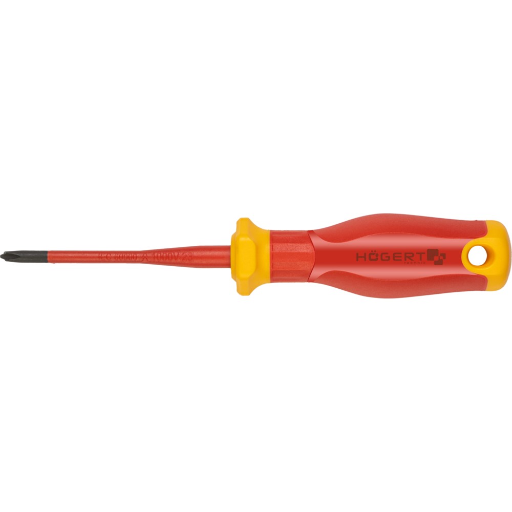 HT1S973-1 Изолирана кръстата отвертка Slim, PH1/SL5, 80мм, 1000V, Hoegert