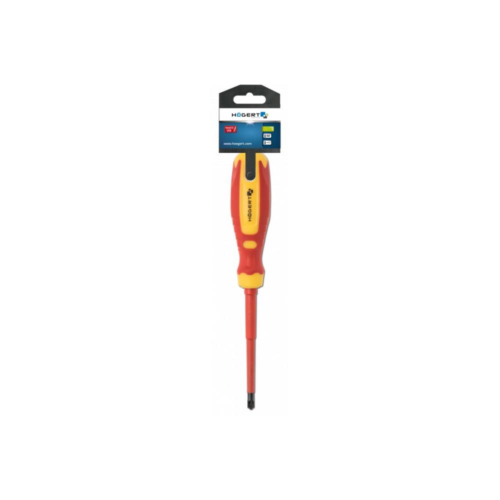 HT1S974 Изолиранa отвертка 1000V,PH2/SL6*100мм, Högert_small