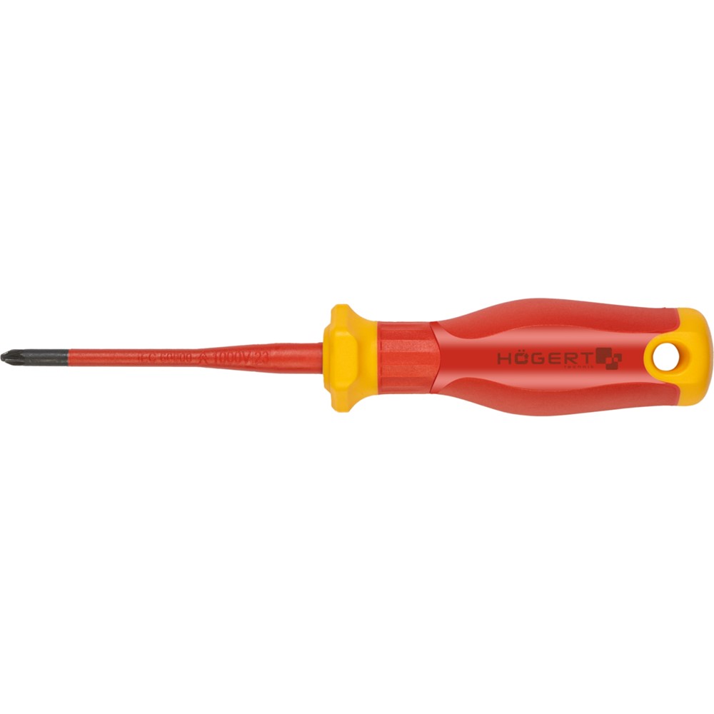 HT1S976-1 Изолирана кръстата отвертка Slim, PZ1/SL5 80мм, 1000V, Hoegert