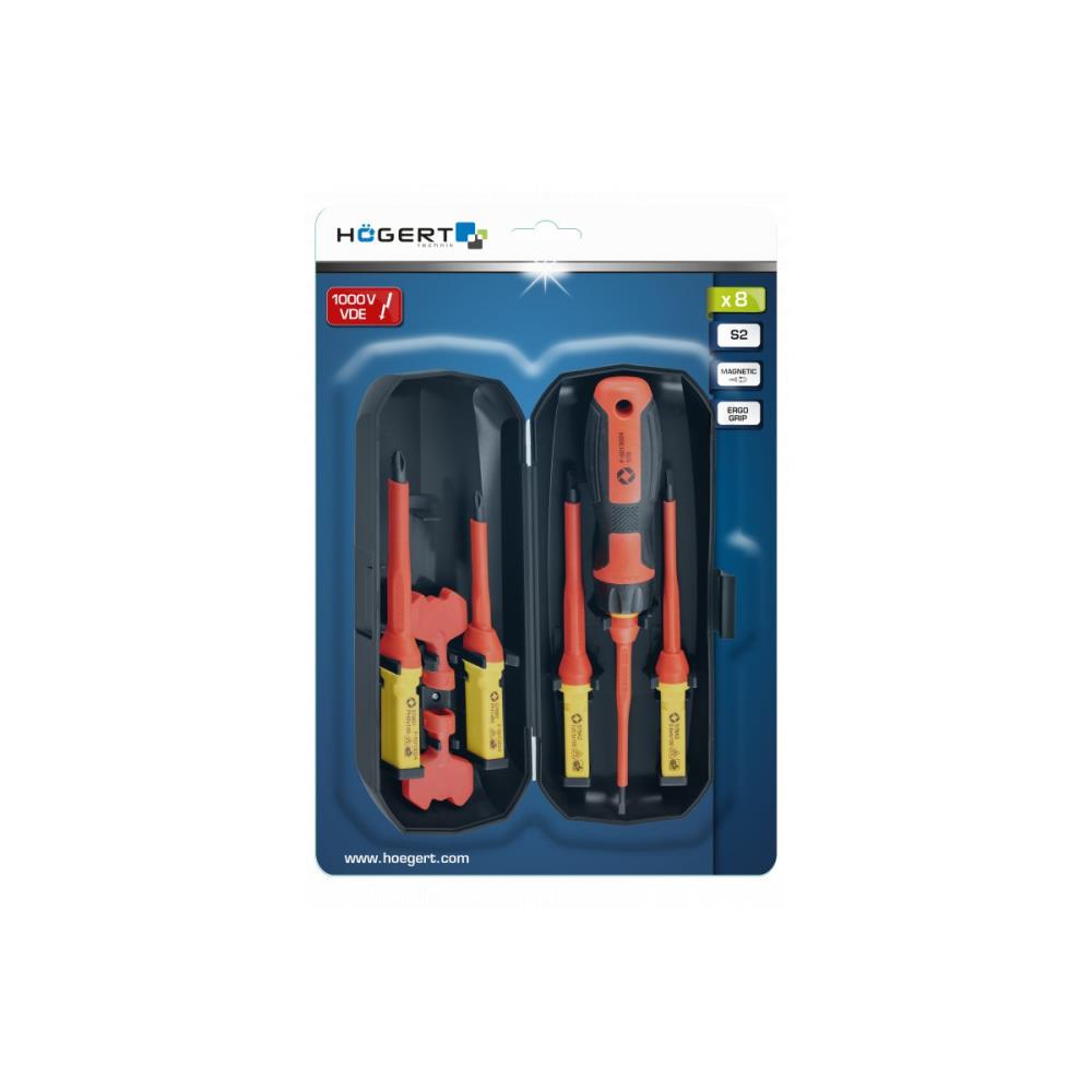HT1S998 Отвертки изолирани 8 броя, 1000V, Högert_small