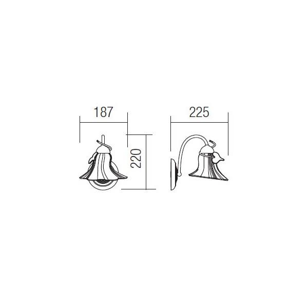 IDL W1 05 Аплик DALILA AP 1X28W E14 ORO ROSSO, Incanti_small