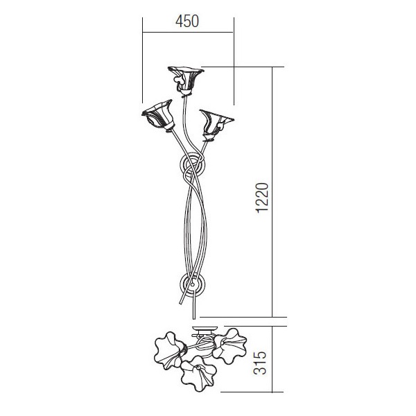 IDL W2 05 Аплик DALILA AP 2X28W E14 ORO ROSSO, Incanti_small