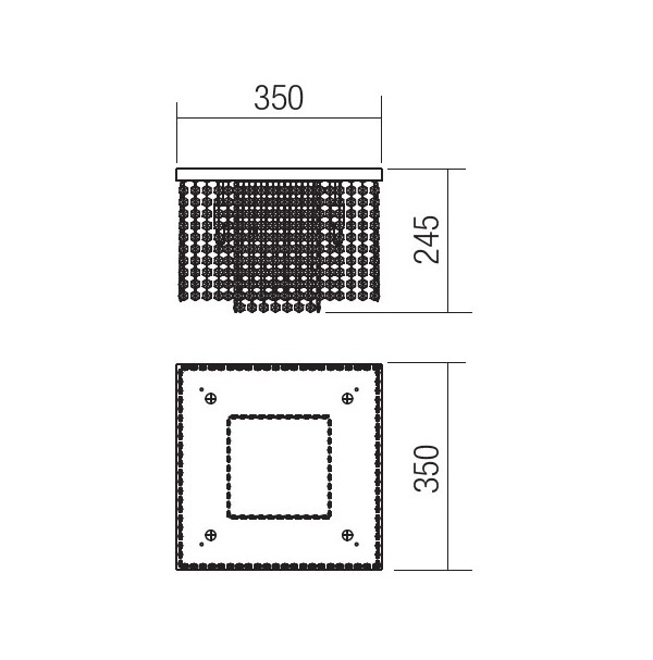 IEV CL4 10 60 Плафониера EVITA PL 4X33W G9 CHROME, Incanti_small