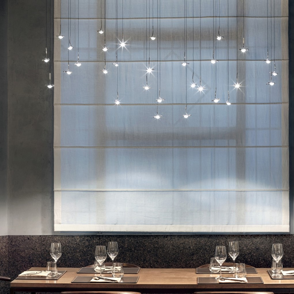 JO24RLVO Висяща лампа Jackie O 150x30cm 24x1W 24V LED, satin steel, Catellani&Smith_small