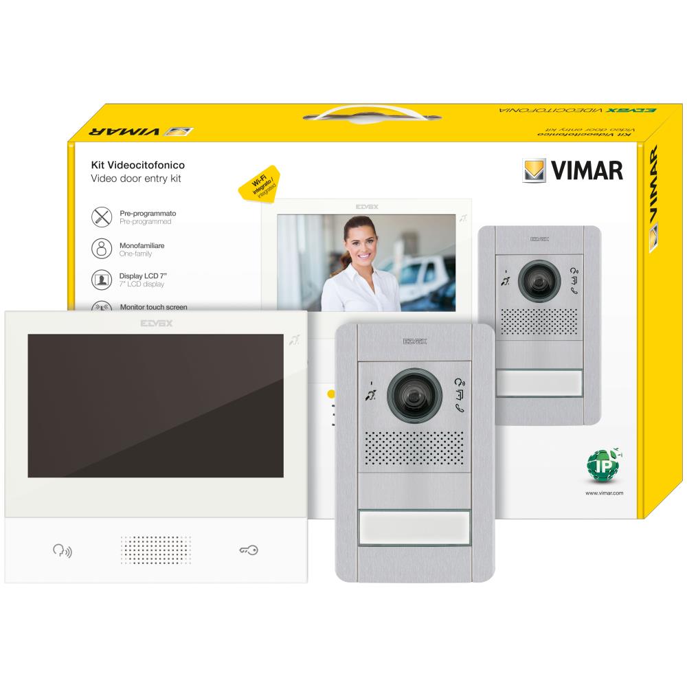 K40607.01 Еднофамилен IP видеодомофонен комплект Pixel Wi-Fi 7' hands-free LCD цветен дисплей Vimar_small