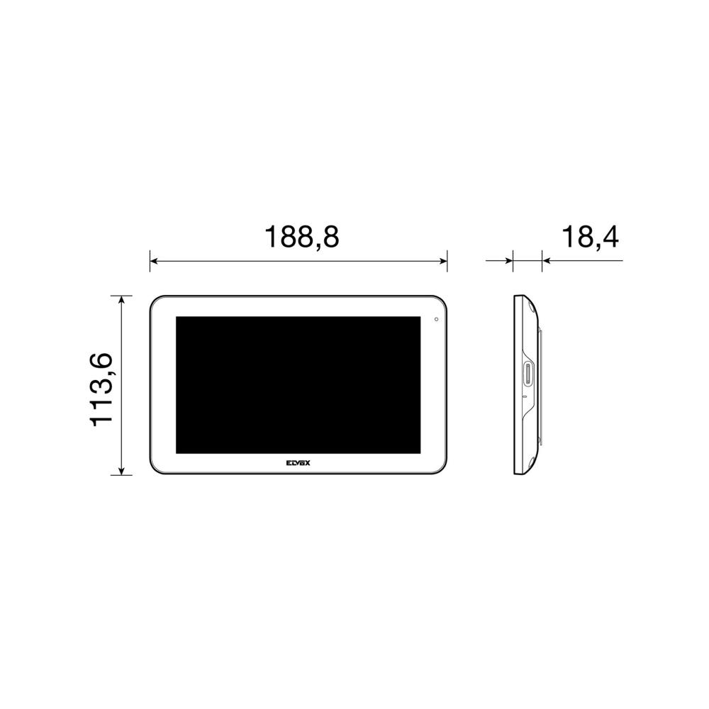 K40947 Допълнителен Wi-Fi 7' hands-free touch screen LCD монитор за видеодомофонен компл. О.М.Vimar_small