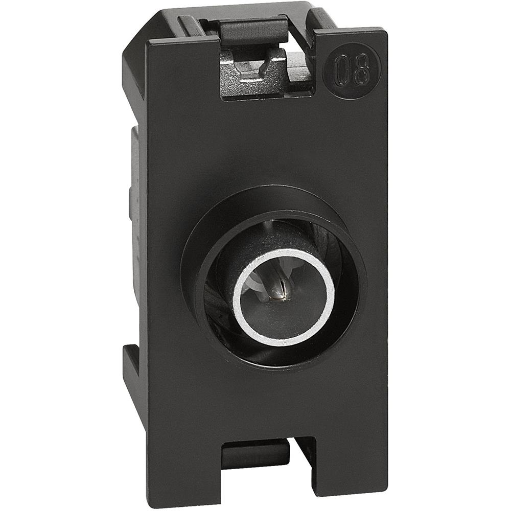 K4202P14 - Kоаксиална преходна TV розетка, мъжки конектор, 1М черен Bticino Living now