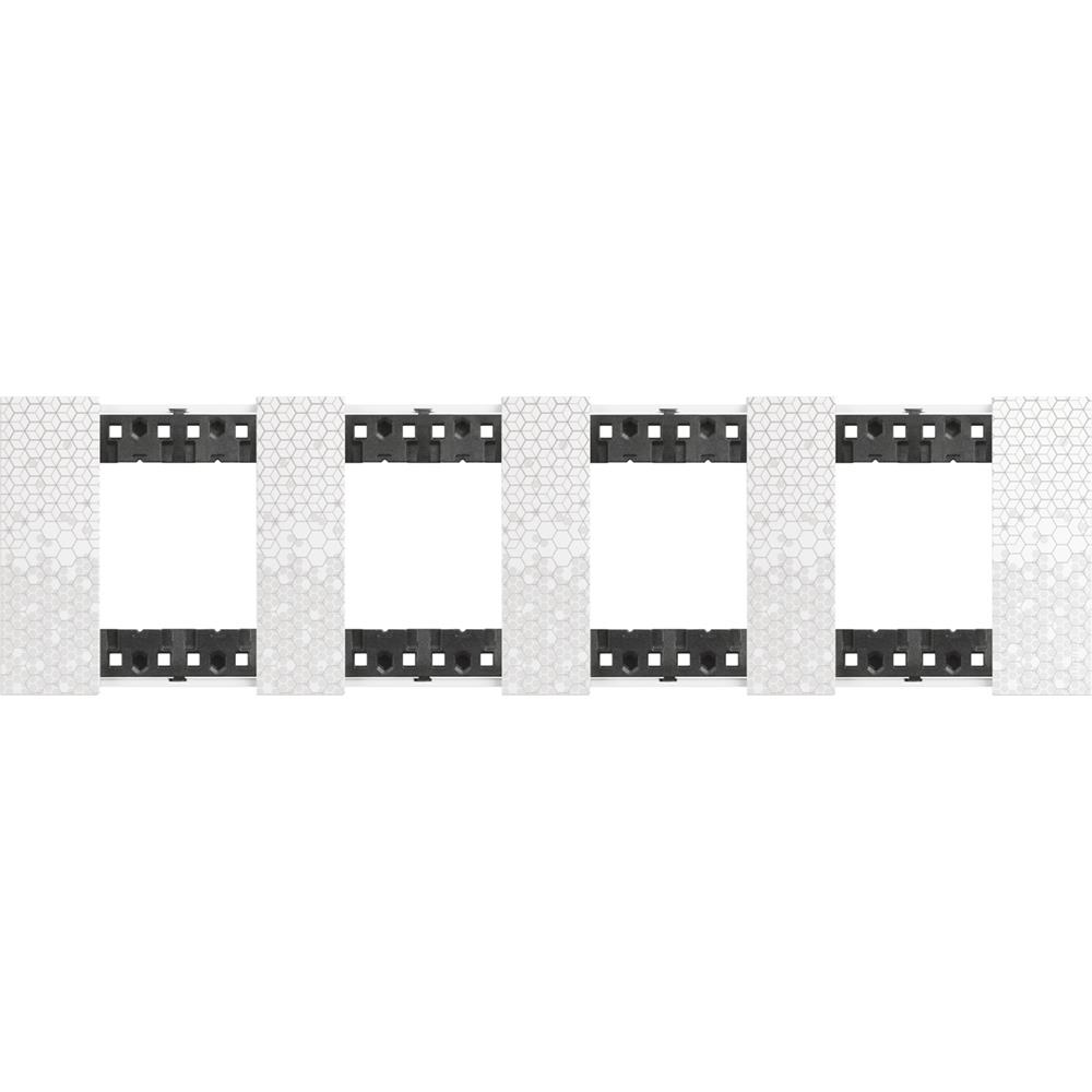 KA4802M4MW - Декоративна рамка, немски стандарт, пиксели 4M Bticino Living now