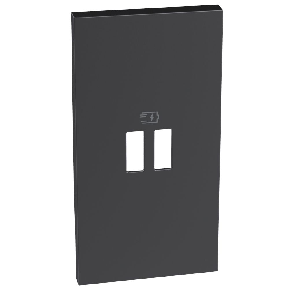 KG12PD Лицев панел Living Now, 2М, за USB контакт, black, Bticino