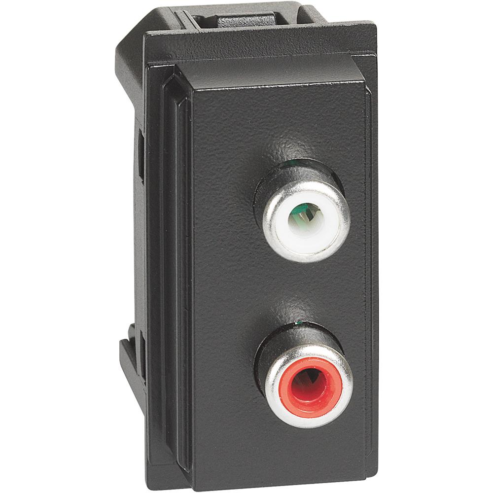 KG4269R - Двоен RCA модул, черен 1M Bticino Living now_small