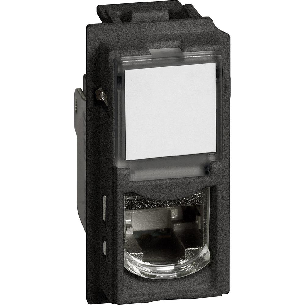 KG4279C6AS - RJ45 розетка STP cat6А - монтаж без инструменти, черен 1M Bticino Living now