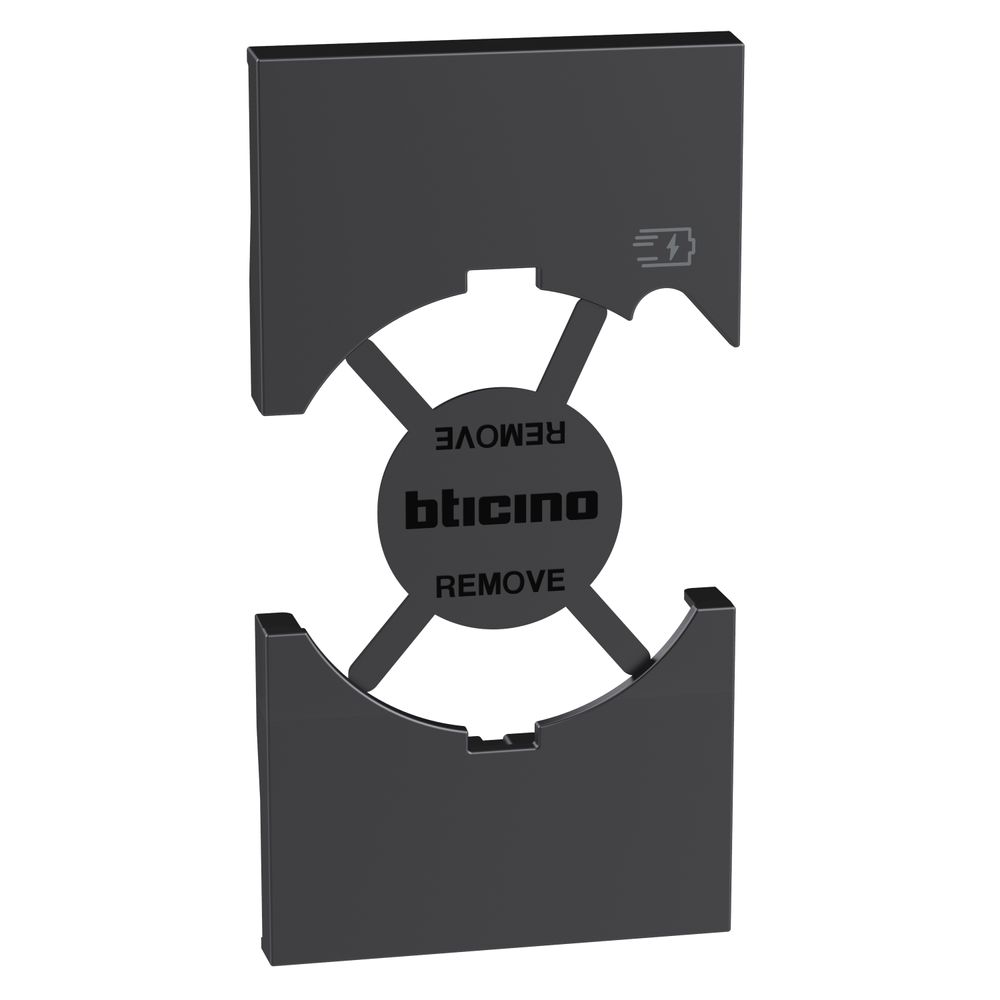 KG68 Лицев панел Living Now, 2M, за контакти P40+USB, Black, Bticino